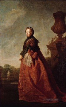 portrait Painting - portrait of augusta of saxe gotha princess of wales Allan Ramsay Portraiture Classicism